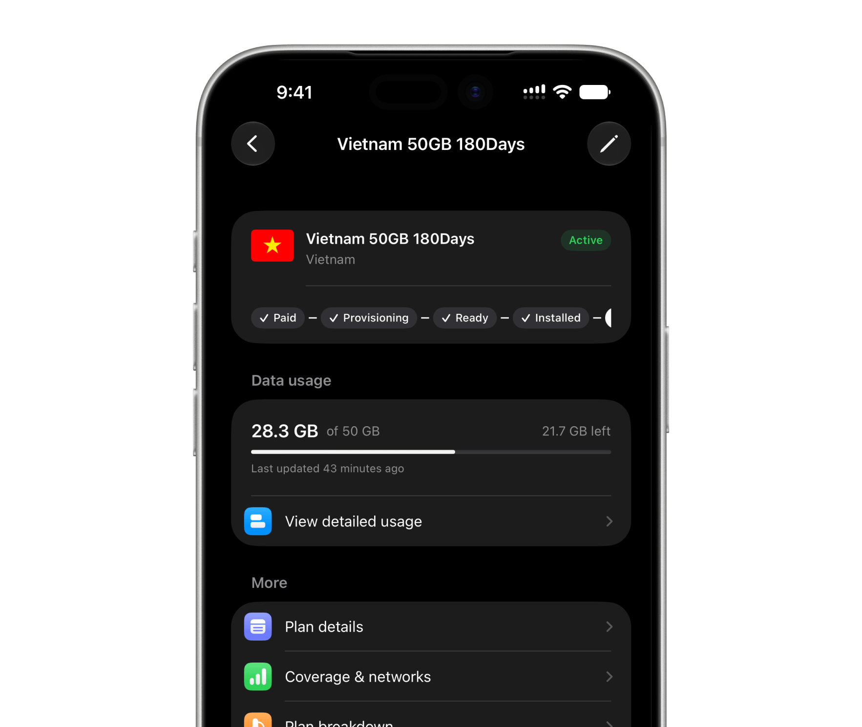 The Roamly app on iPhone